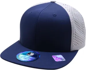 Pit Bull Premium Headwear Cambridge Perforated Mesh Flat Bill Brim Adjustable Snapback Hat Baseball Cap for Men & Women