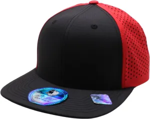 Pit Bull Premium Headwear Cambridge Perforated Mesh Flat Bill Brim Adjustable Snapback Hat Baseball Cap for Men & Women