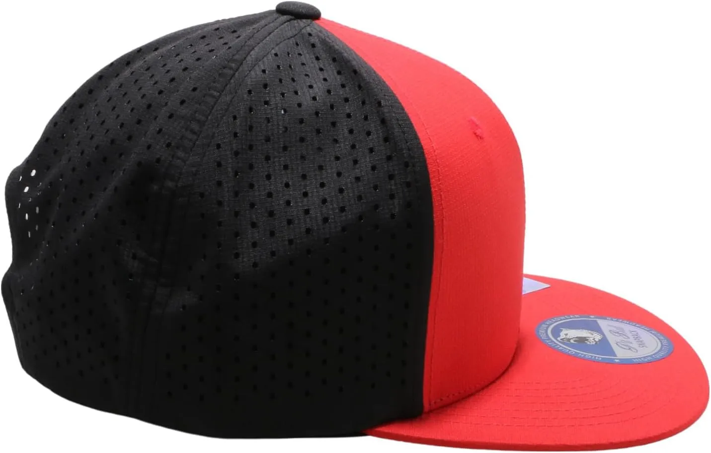 Pit Bull Premium Headwear Cambridge Perforated Mesh Flat Bill Brim Adjustable Snapback Hat Baseball Cap for Men & Women