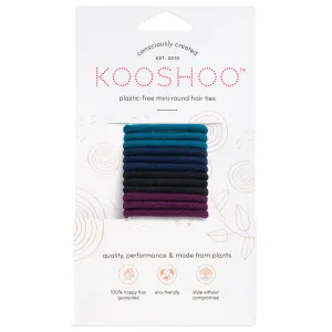 Plastic Free Mini Round Hair Ties - Dark Hues