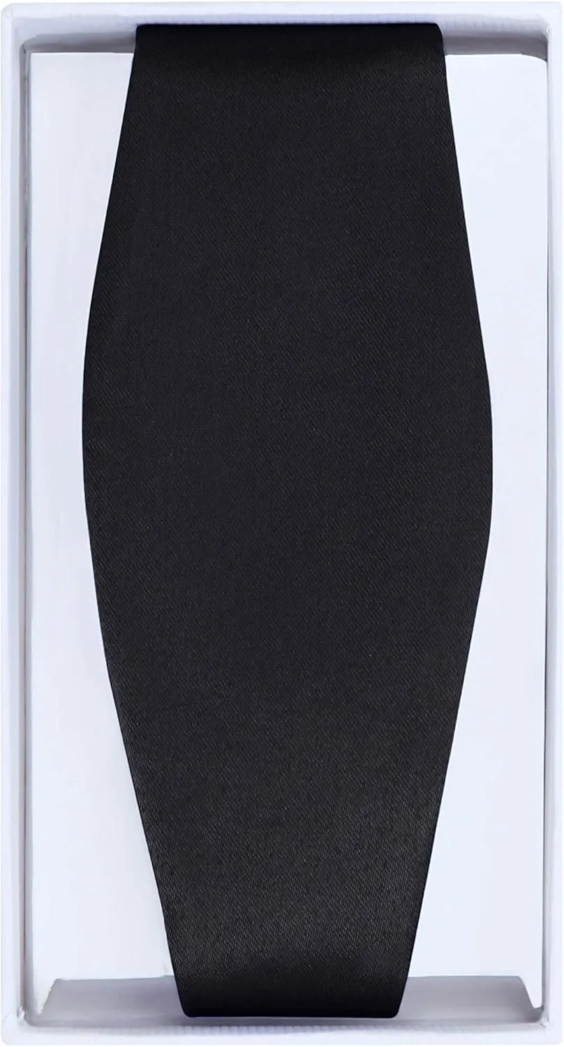 S.H. Churchill & Co. Men's Self-Tie Satin Bow Tie - Faux Silk for Wedding Tuxedo