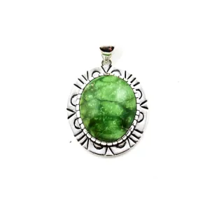 Silver Emerald Valley Turquoise Pendant