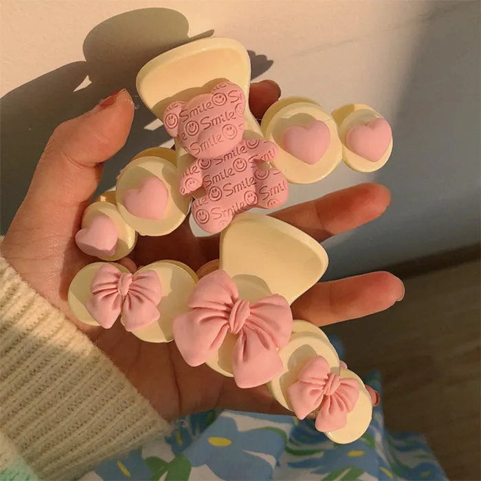 Soft Girl Bow Hair Claw