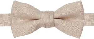 Solid Bow Tie Pre-Tied for Men and Boys, Cotton and Linen Blended Bowties