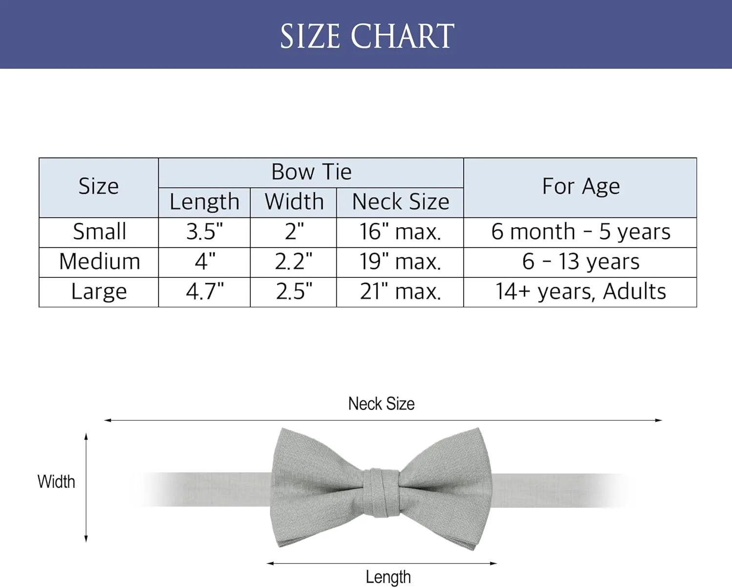 Solid Bow Tie Pre-Tied for Men and Boys, Cotton and Linen Blended Bowties