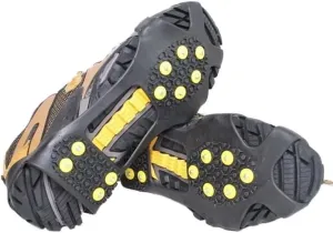 Stainless Steel Micro Spike Crampons Ice Snow Grips 1 Pair Snow Walk Traction Cleats Ice Cleats Traction Anti-Slip Shoes Ice Gripper for Walking,Jogging, Climbing and Hiking(Small)
