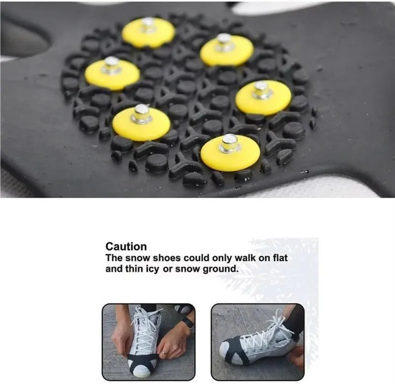 Stainless Steel Micro Spike Crampons Ice Snow Grips 1 Pair Snow Walk Traction Cleats Ice Cleats Traction Anti-Slip Shoes Ice Gripper for Walking,Jogging, Climbing and Hiking(Small)