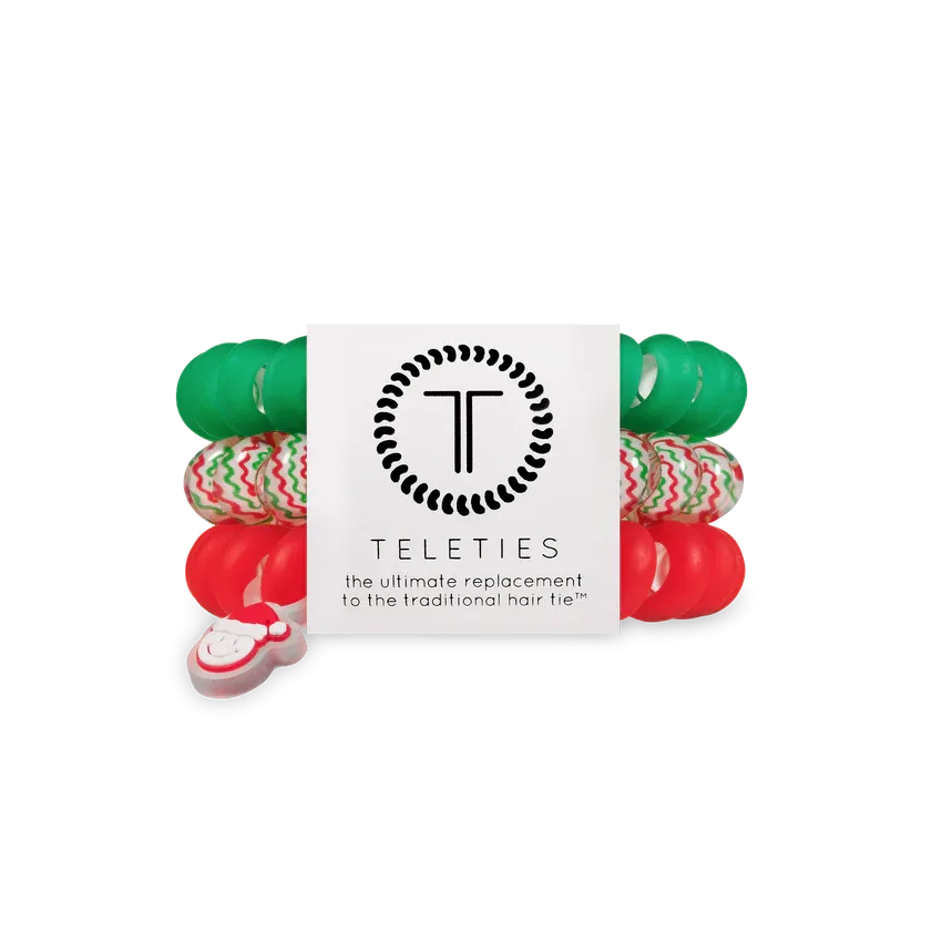 Teleties Hair Tie - Large Band Pack of 3 - Santa Baby (Ships in 1-2 Weeks)