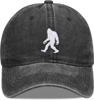 UFO Bigfoot Baseball Caps Embroidered Adjustable Denim Dad Hat