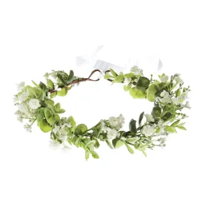 Vividsun Bridal Green Leaf flower Crown Eucalyptus Floral Headband Wedding Festivals Photo Props (E/Eucalyptus)
